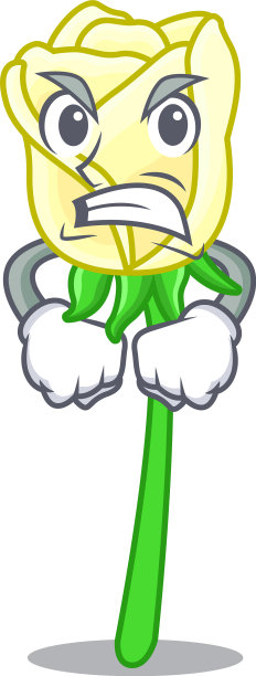 愤怒的白玫瑰在人物桌上图片下载