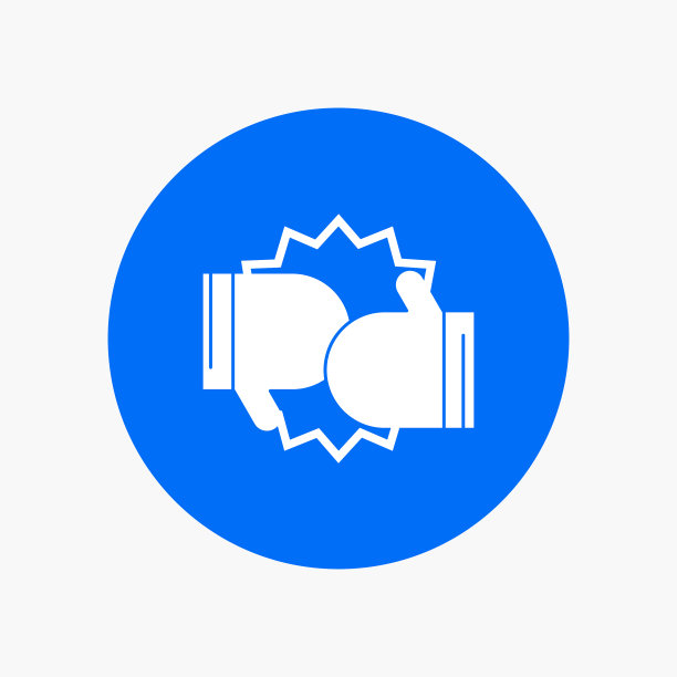 拳击比赛拳击手套白色字形图片下载