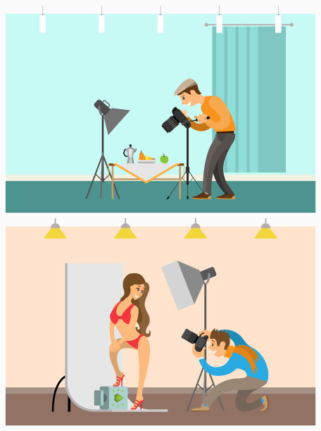 工作室和静物摄影师网络横幅图片下载