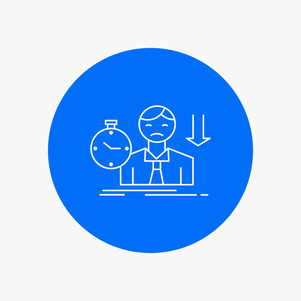 失败失败沮丧时间白线图标图片下载