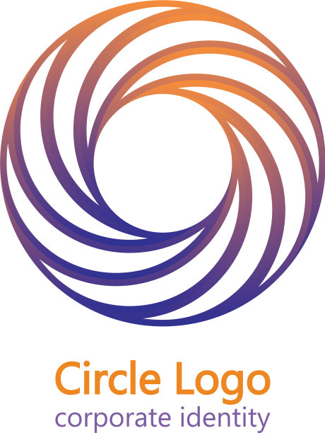 动态圈标志彩色漩涡企业图标图片下载