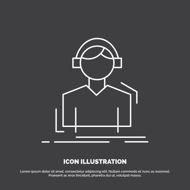 工程师耳机听梅罗曼音乐偶像图片下载