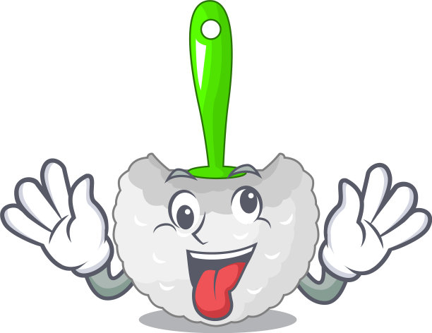 吉祥物浴缸旁边的疯狂马桶刷图片下载