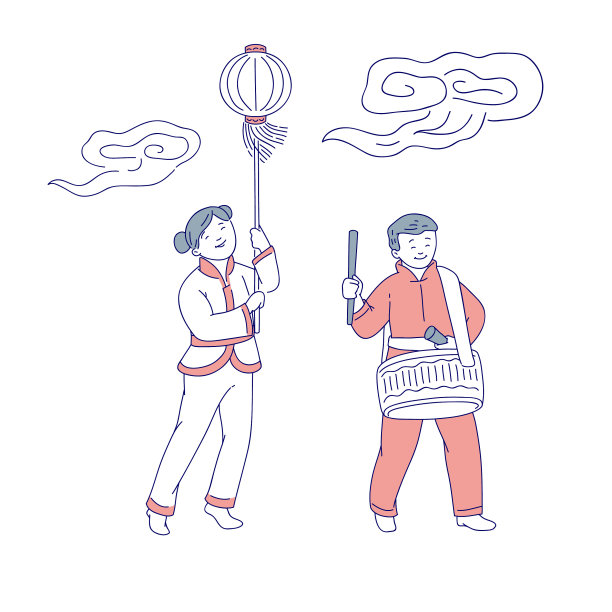 中国人在传统上狂欢过年图片下载