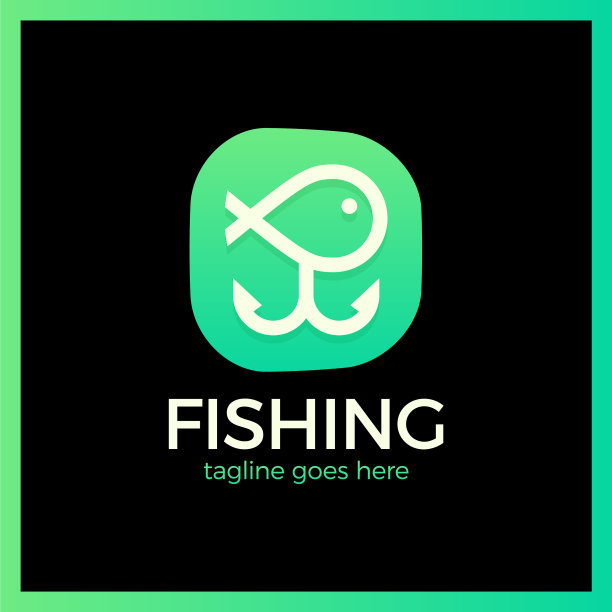 线鱼标志在锚图片下载