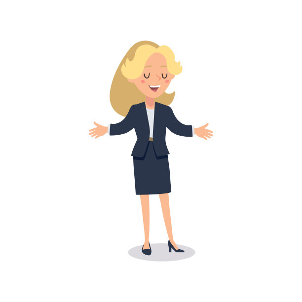 女商人性格有活力的性格年轻图片下载