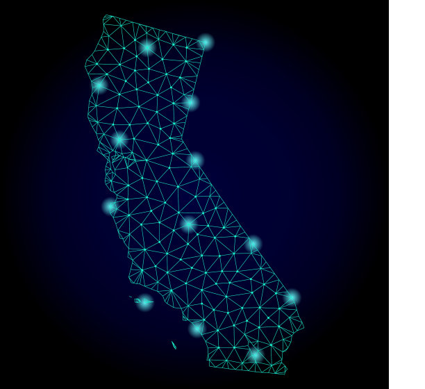 多边形胴体网格图与加州图片下载