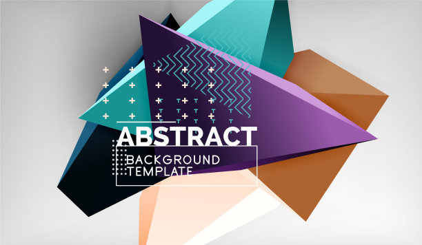 抽象颜色三角形几何背景图片下载