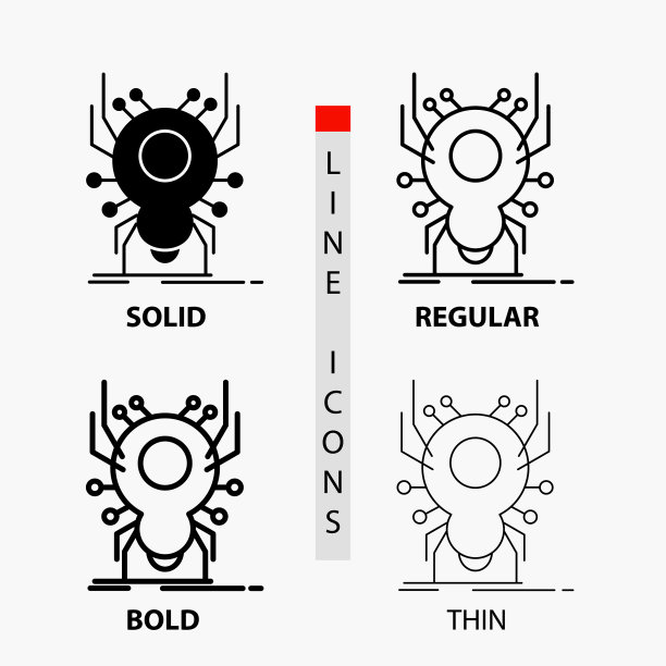 虫虫蜘蛛病毒应用程序图标在薄规则图片下载