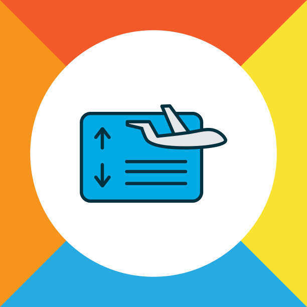 飞行板图标彩色线符号溢价图片下载