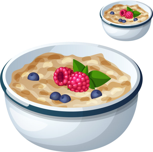 燕麦孤立在白色背景卡通图片下载