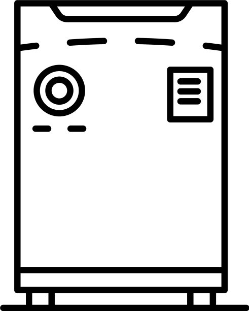 现代冰箱图标轮廓风格图片下载