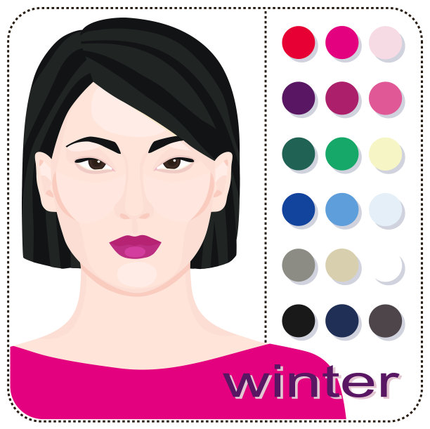 冬季蓄积型女性外观图片下载