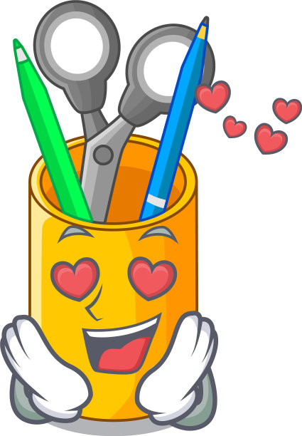 在爱的桌面组织者形状上卡通搞笑图片下载