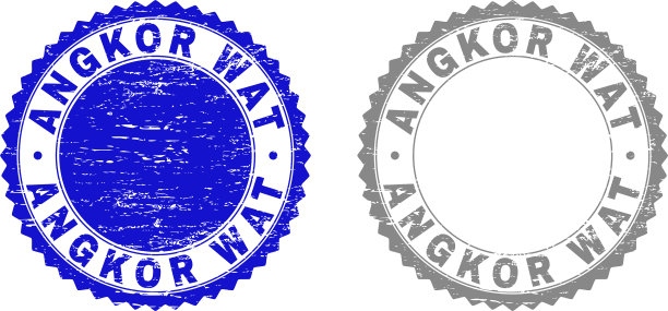 纹理吴哥窟垃圾邮票图片下载