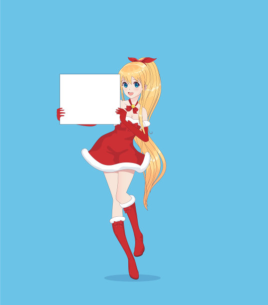 日本亚洲妇女举着白色的大招牌图片下载