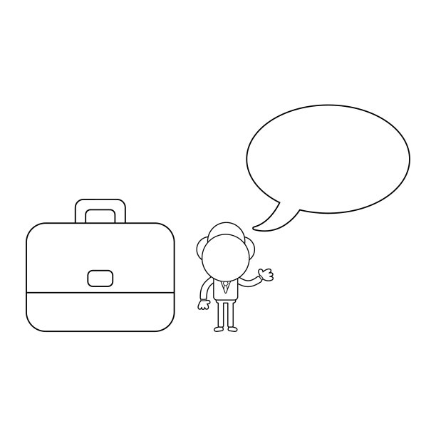 商人性格与空白言论泡图片下载