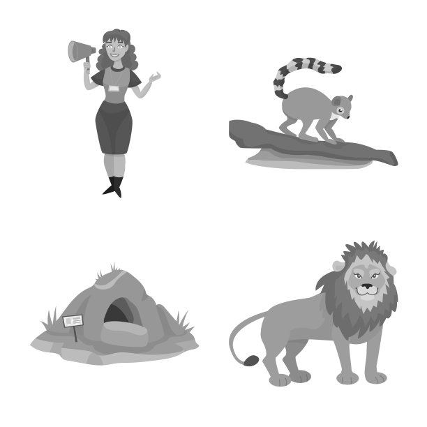 设计动物园和公园标识收集图片下载