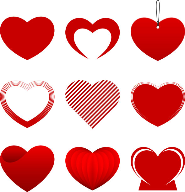 红心集合图片下载