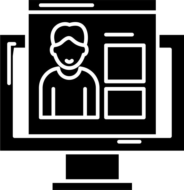 胜任隔离上的黑色图标签名图片下载