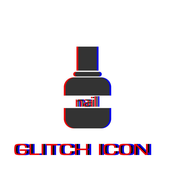 指甲油图标平坦图片下载