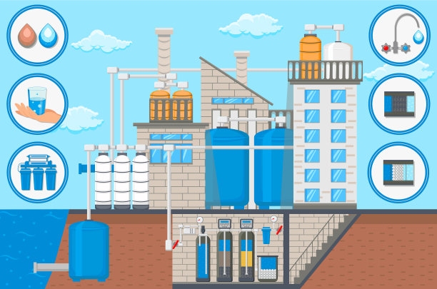 水处理工业水塔图片下载