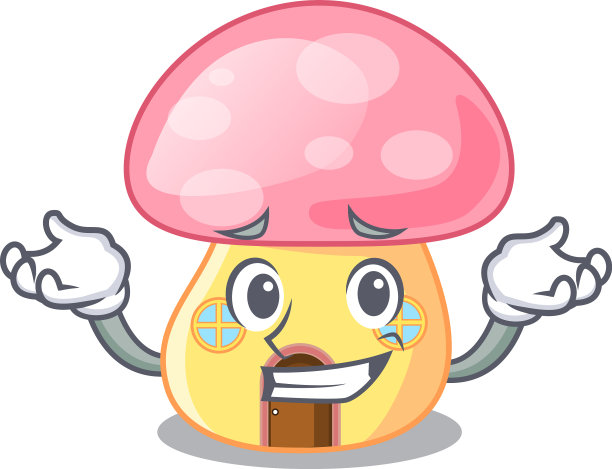 笑嘻嘻的卡通屋蘑菇图片下载