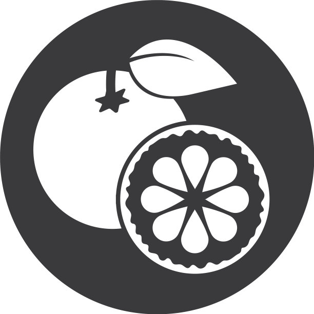 橙色水果图标标志图片下载