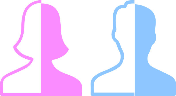 男人和女人图标平stock孤立标志wc图片下载