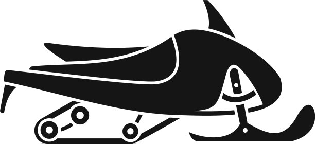 小雪上摩托图标简单的风格图片下载