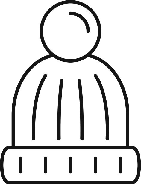 冬季帽子图标轮廓风格图片下载