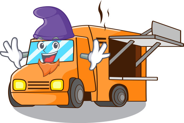 精灵渲染卡通食品卡车形状图片下载