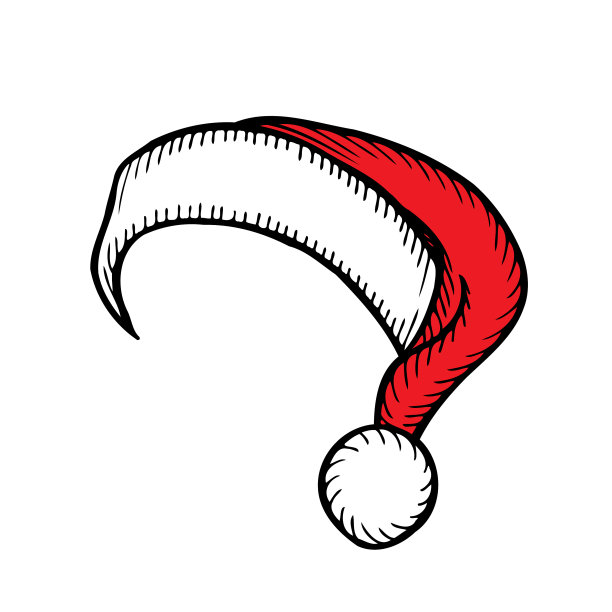 红色的圣诞老人帽图片下载