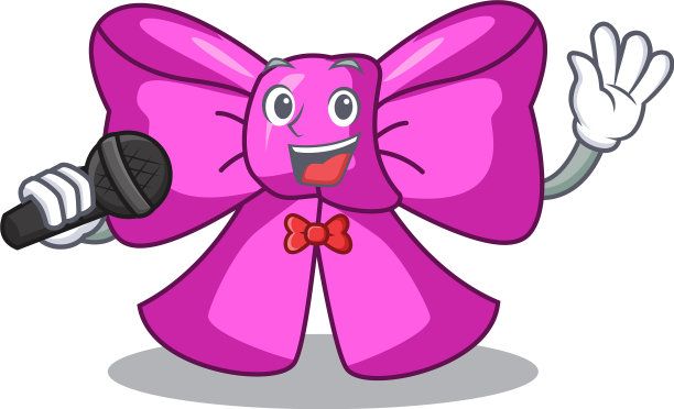 唱歌蝴蝶结在人物设计上很时髦图片下载