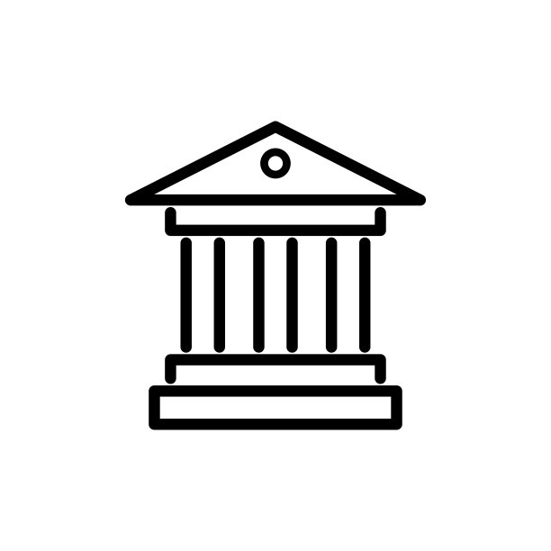 法院图标平面矢量模板设计流行图片下载