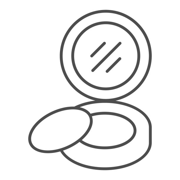 紧凑型粉细线图标袖珍镜图片下载