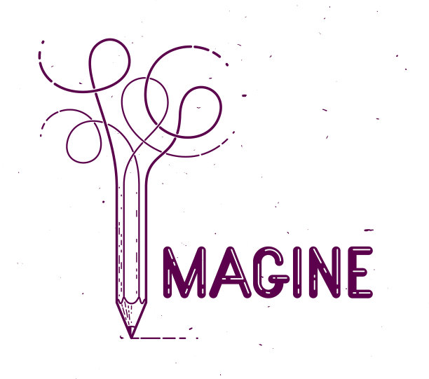 想象一个用铅笔代替字母I的单词图片下载