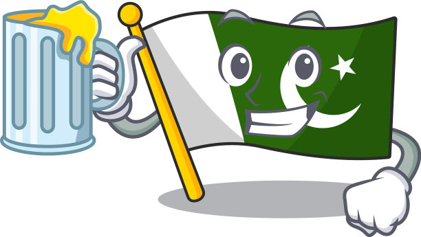 卡通抽屉里有果汁巴基斯坦吉祥物旗图片下载