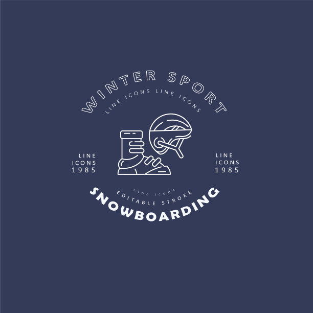 图标和标志的滑雪板和滑雪图片下载