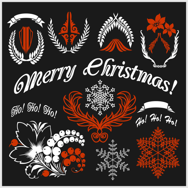 白色圣诞设计元素形象图片下载