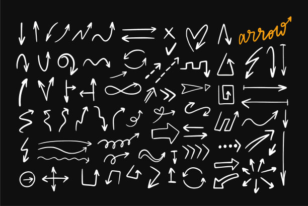 涂鸦风格手绘箭头集图片下载