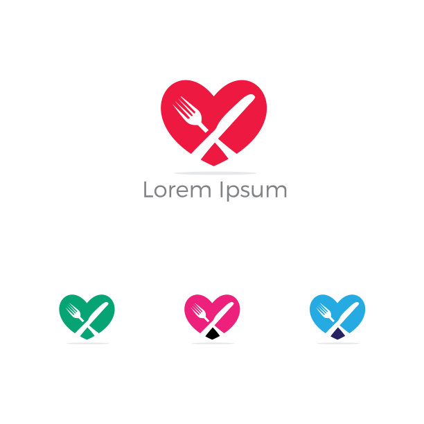 低聚餐厅标志美食爱好者图片下载