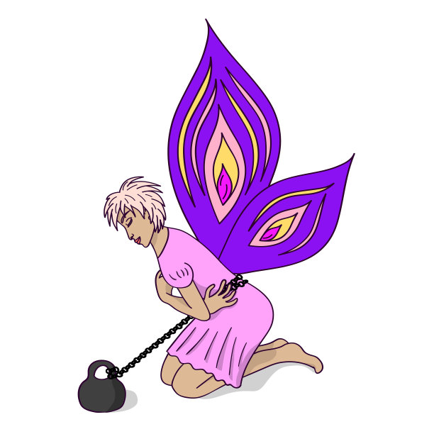 蝴蝶女郎胃疼图片下载