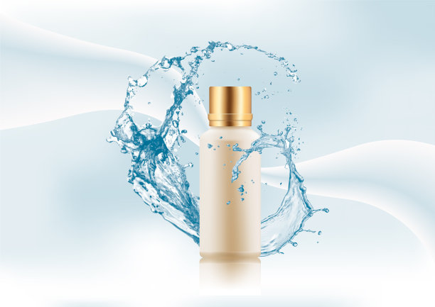 喷溅水逼真塑料化妆包图片下载