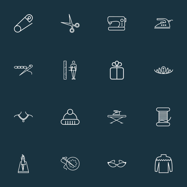 样式图标线样式设置与缝纫机图片下载