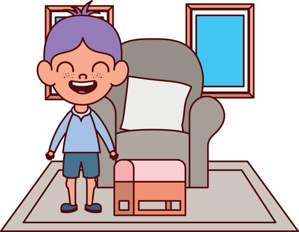 可爱的小男孩贝恩客厅性格图片下载