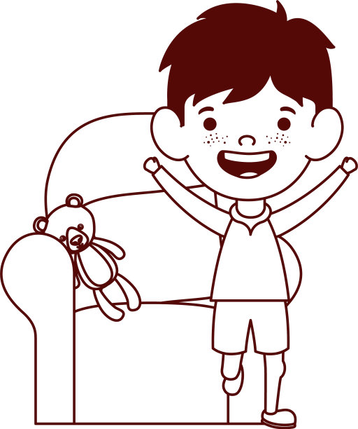 可爱的小男孩贝恩客厅性格图片下载