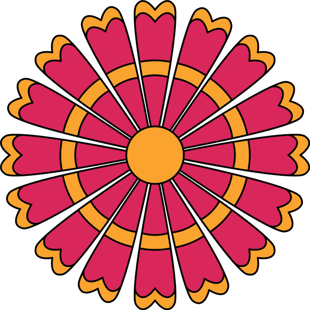 花具花瓣圆形符号孤立图片下载