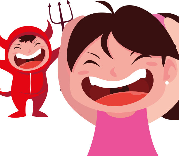 孩子们在万圣节的服装形象图片下载