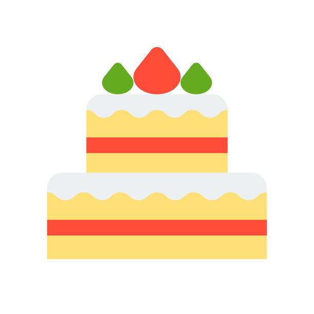 圣诞蛋糕圣诞风格扁平风格的图标图片下载